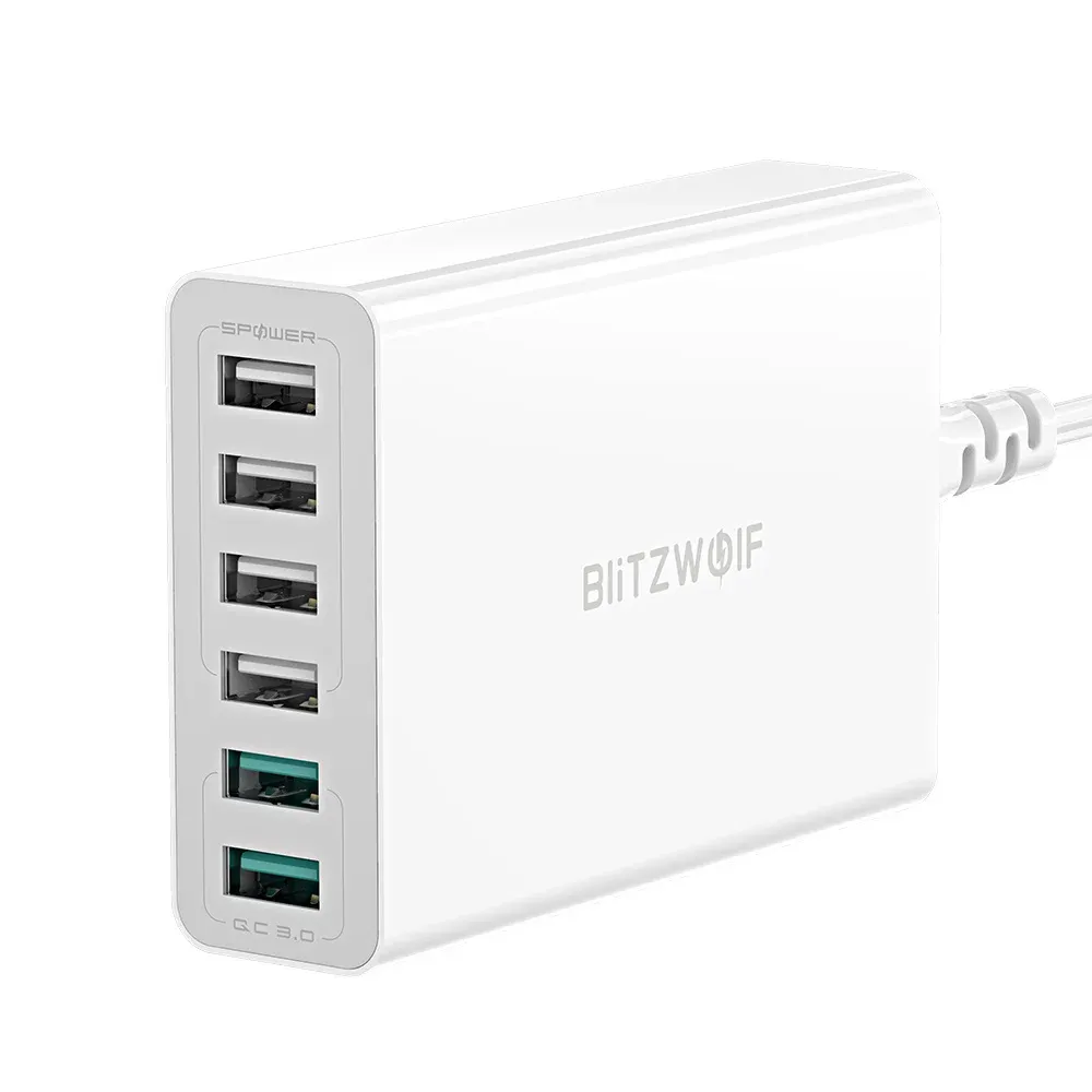 מטען שולחני Blitzwolf BW-S15 עם 6 יציאות וטעינה מהירה