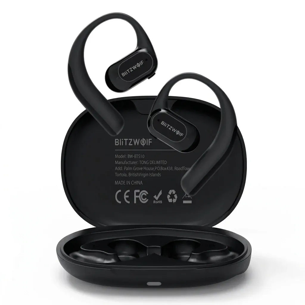 אוזניות OWS פתוחות BlitzWolf BW-BTS10 עם Bluetooth ועמידות למים