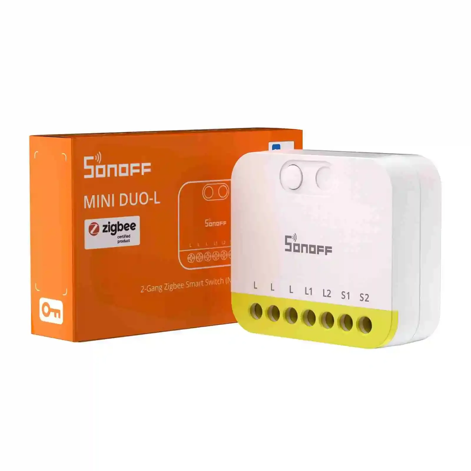 מודול מתג Zigbee דו-ערוצי Sonoff MINI-ZB2GS-L לחיווט חי