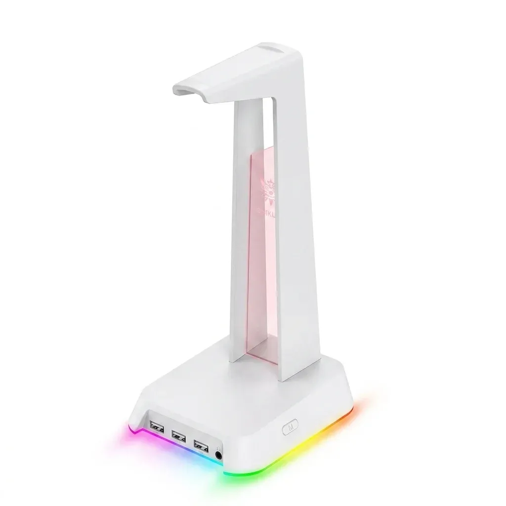 מעמד אוזניות גיימינג ONIKUMA עם תאורת RGB ו‑3 חיבורי USB