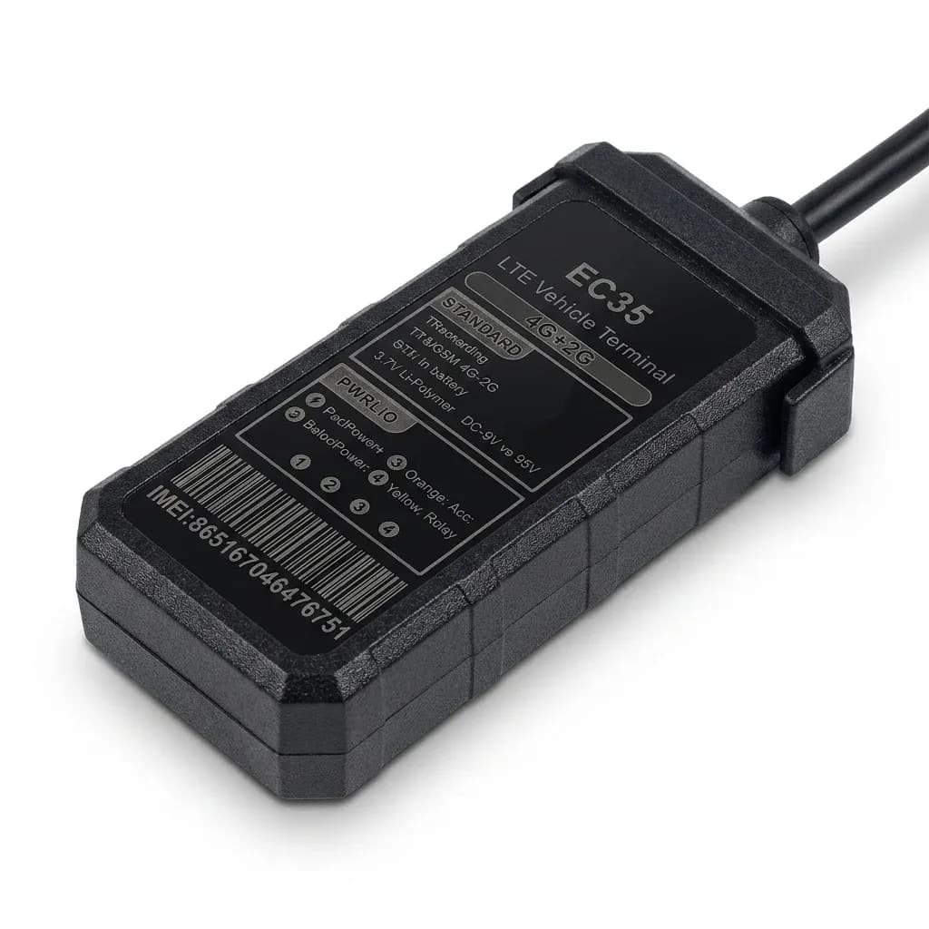עוקב GPS 4G קומפקטי לרכב EC35 עם אטימות IP67